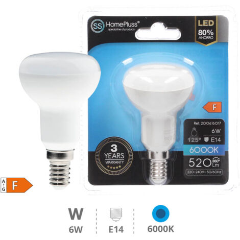 SPOT LED E14 - 6W BLANC FROID - DIAMETRE 50
