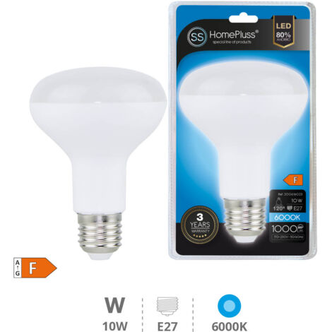 SPOT LED E27 - 10W BLANC FROID - DIAMETRE 80