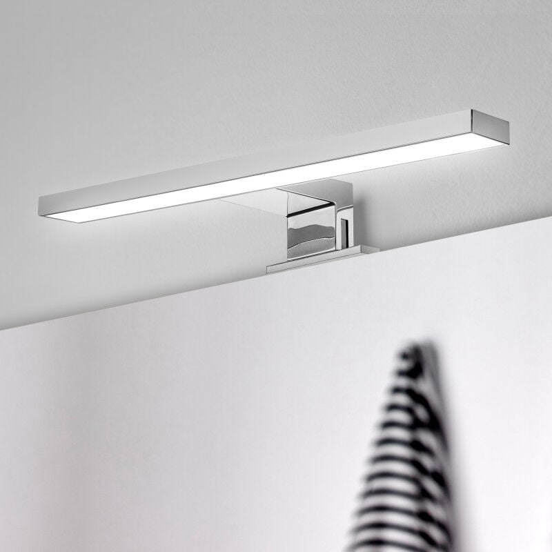 Emuca - 5149111 Spot led pour miroir de salle de bain Virgo (ac 230V 50Hz), 6 w, Chromé, Plastique
