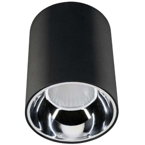 Spot LED en Saillie Applique Plafond 30W IP44 Noir - Blanc Chaud  - SILUMEN