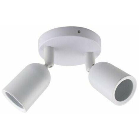 Spot LED en Saillie Double Orientable pour Ampoule GU10 - Blanc - SILUMEN