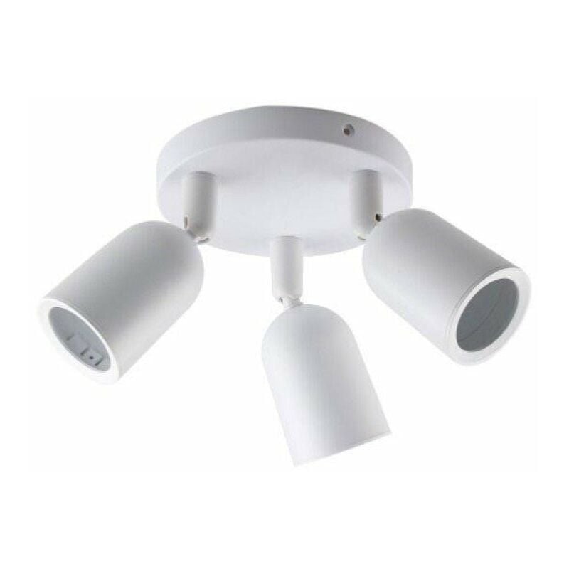 Spot led en saillie Triple Orientable blanc pour ampoule GU10 -