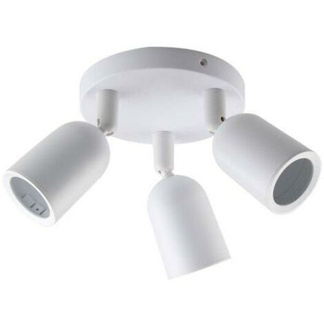 Spot LED en saillie Triple Orientable pour ampoule GU10 - Blanc - SILUMEN