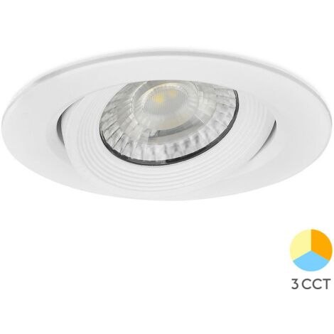 Spot LED encastrable 10W rond blanc 3-en-1 – BRAYTRON