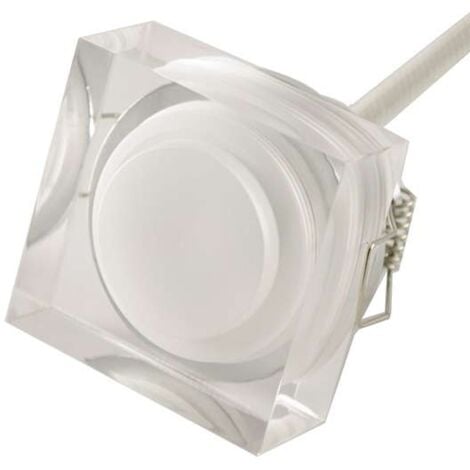 LECLUBLED Spot LED encastrable 1W cristal Carré - Blanc Naturel 4500K