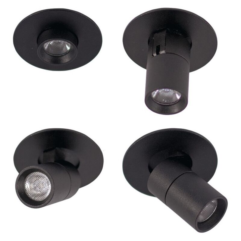 Barcelona Led – Plafonnier spot encastrable 3W orientable – Chip CREE blanc chaud – Installation facile Ø50mm – IP20 pour espaces intérieurs Barcelona Led – Plafonnier spot encastrable 3W orientable – Chip CREE blanc chaud – Installation facile Ø50mm – IP20 pour espaces intérieurs