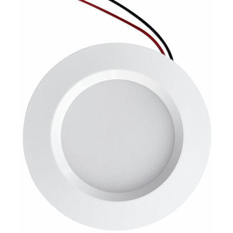 LECLUBLED Spot LED Encastrable 55mm Compact Blanc 3W DC12V Équivalent 25W - Blanc Chaud 3000K