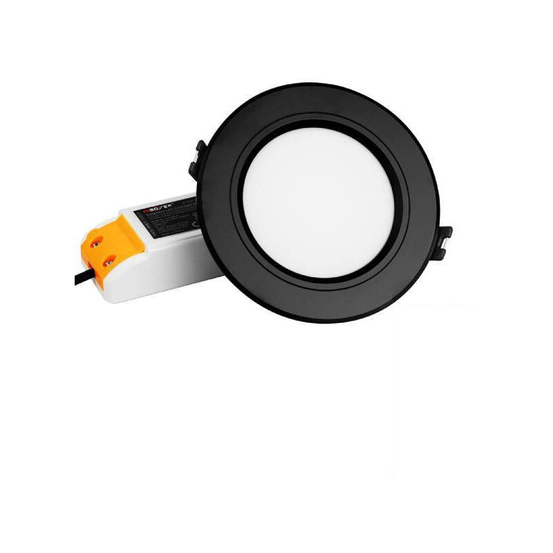 Spot led Encastrable 6W 600lm 120° Non-Étanche IP20 Ø118mm Noir - rgb+cct 068B
