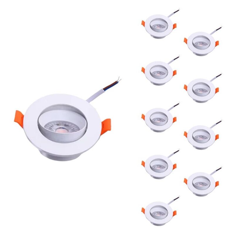 Spot led Encastrable 7W blanc Orientable 30° Transformateur Inté