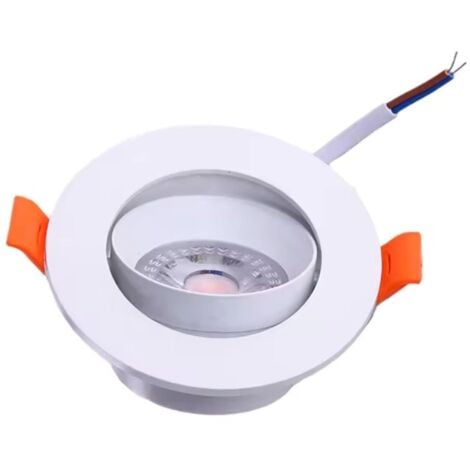 Spot LED Encastrable 7W BLANC Orientable 30° Transformateur Intégré - Blanc Chaud 2300K - 3500K - SILAMP