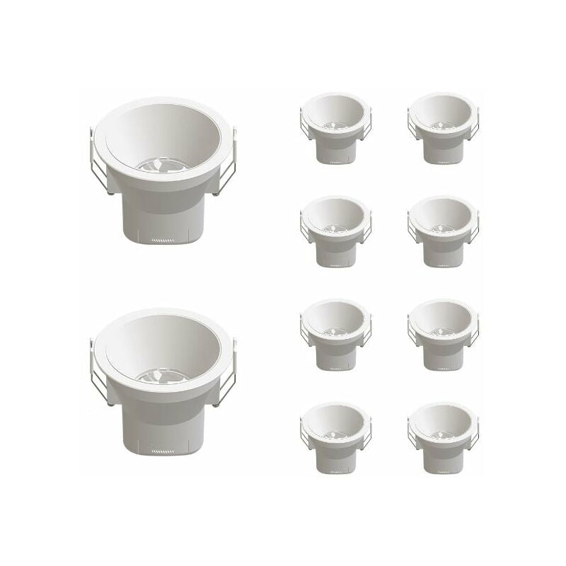 Spot led Encastrable 9W IP44 Dimmable Blanc cct Ø85mm - 3000K/40