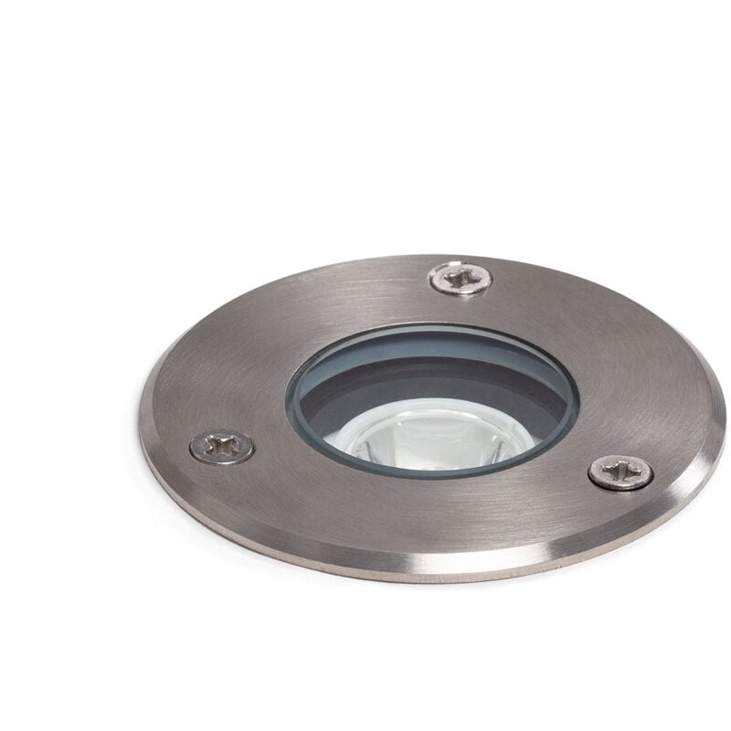 Spot LED Extérieur 3W Inox Encastrable au Sol 3000K Blanc chaud