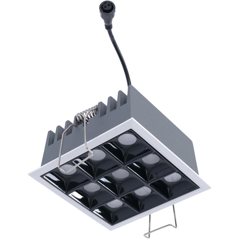 Barcelona Led - Spot led encastrable carré 18W - 9 lumières - UGR18 - IRC90 - - Blanc
