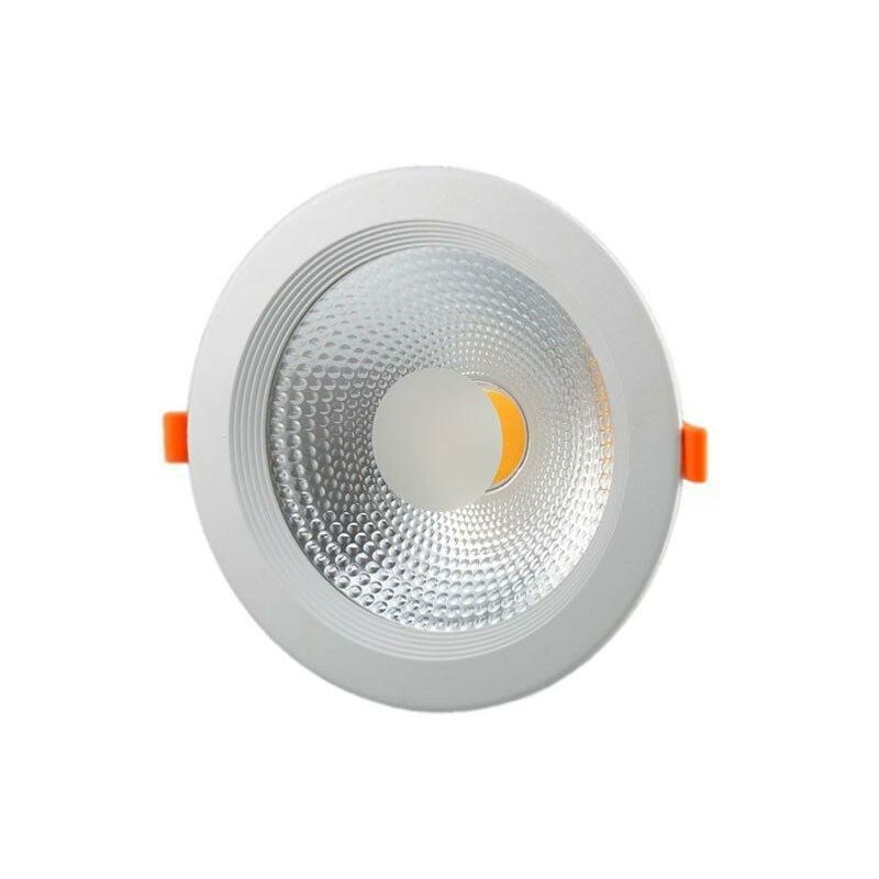 Silumen - Spot led Encastrable cob Rond 30W - Blanc Chaud