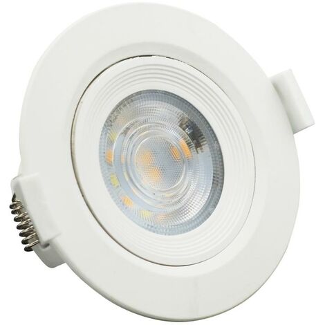 Spot LED Encastrable Connecté Wifi RGB 1.5W Orientable - Blanc - SILAMP - Blanc