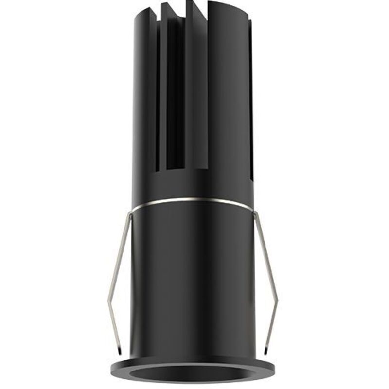 Spot LED Encastrable D30 5W IRC90 Rond Noir Mat ZAMBELIS Hors Transfo - 24 deg - Blanc chaud - 3000K