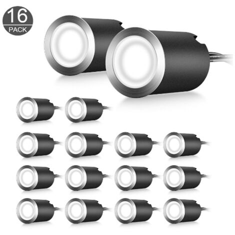 Spot LED Encastrable Extérieur, IP67,16 Led Blanc Naturel 4000k