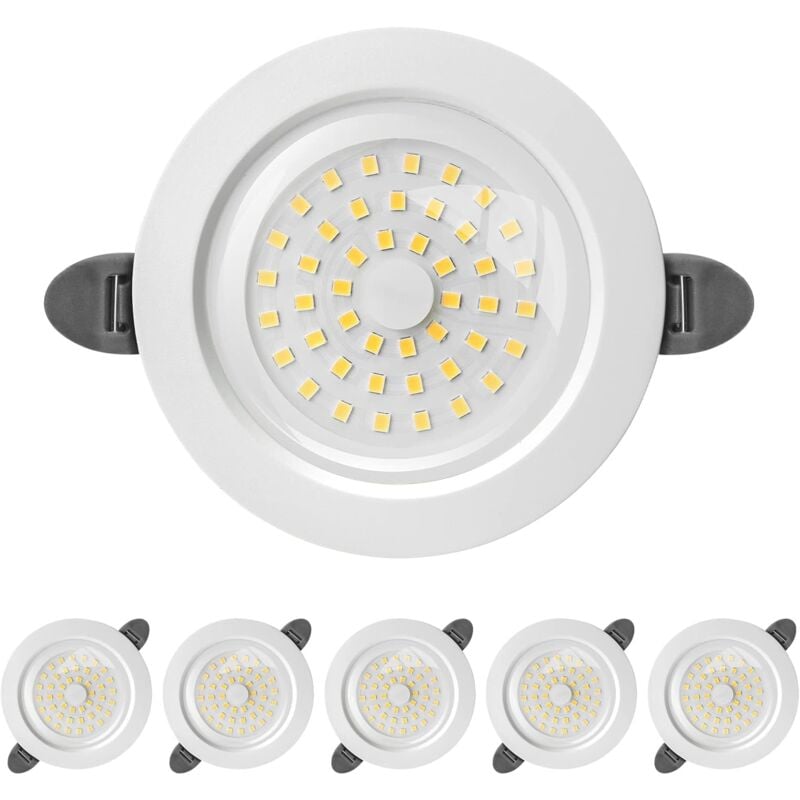 Spot led Encastrable, IP44 Spot led Interieur, Spot Encastré Extra Plat 28mm, 9W 900lumen Equivalent 90W Incandescence, Blanc Froid 6000K, pour Salle