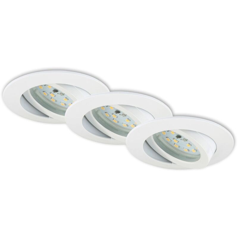 Lampe led encastrée Briloner leuchten attach dim, 5,5 w, 470 lm, IP23, blanc, plastique, intensité lumineuse variable, ø 8,2 cm