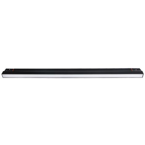 Spot LED Encastrable Magnétique Linéaire 20W 3000K Opale Variable Noir Sablé ZAMBELIS - 120 ° - Blanc chaud - 3000K