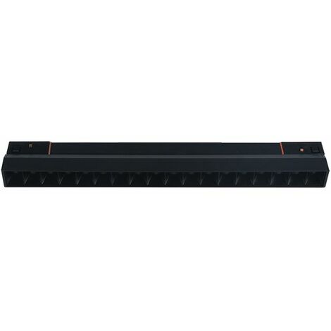 Spot LED Encastrable Magnétique Linéaire 8W Noir Sablé ZAMBELIS - 30 ° - Blanc chaud - 3000K