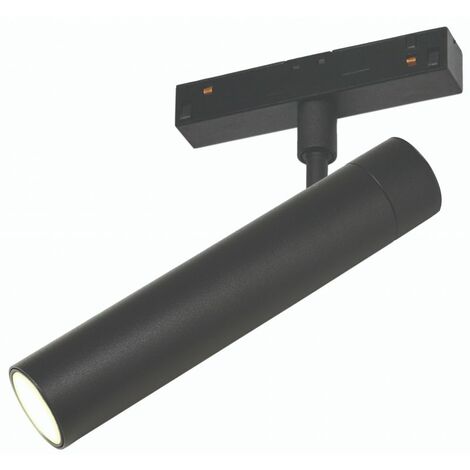 Spot LED Encastrable Magnétique Linéaire D27 5W Noir Sablé ZAMBELIS - 24 ° - Blanc chaud - 3000K