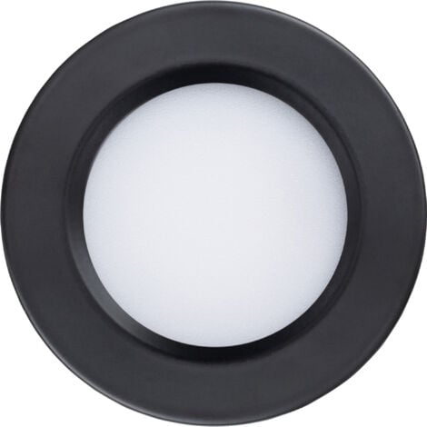 LECLUBLED Spot LED Encastrable Noir 55mm Compact 3W DC12V Équivalent 25W - Blanc Chaud 3000K