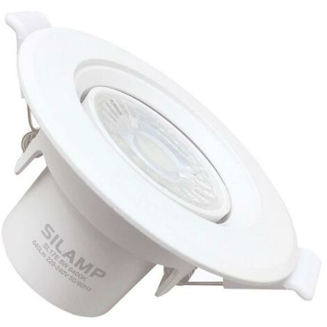 Spot LED Encastrable Orientable Rond Blanc 8W - Blanc Froid 6000K - 8000K - SILAMP