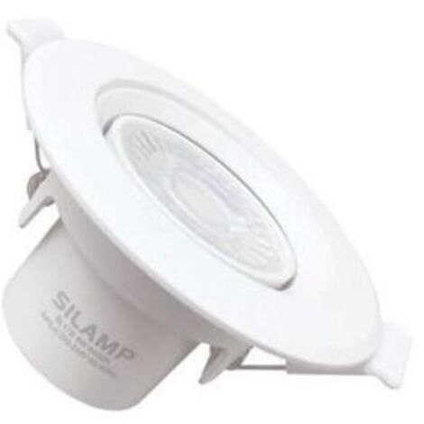 Spot LED Encastrable Orientable Rond Blanc 8W - Blanc Neutre 4000K - 5500K - SILAMP