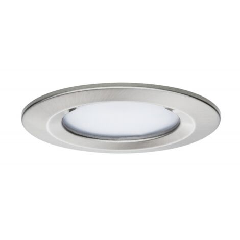 Spot LED encastrable pour salle de bains Paulmann 93873 N/A 6 W Coin Slim fer (brossé) jeu de 3