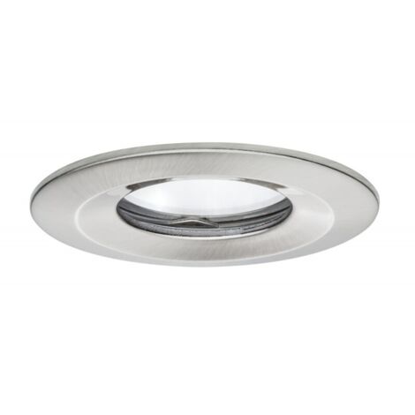 Spot LED encastrable pour salle de bains Paulmann 93882 N/A 6 W Coin Slim fer (brossé) S279741