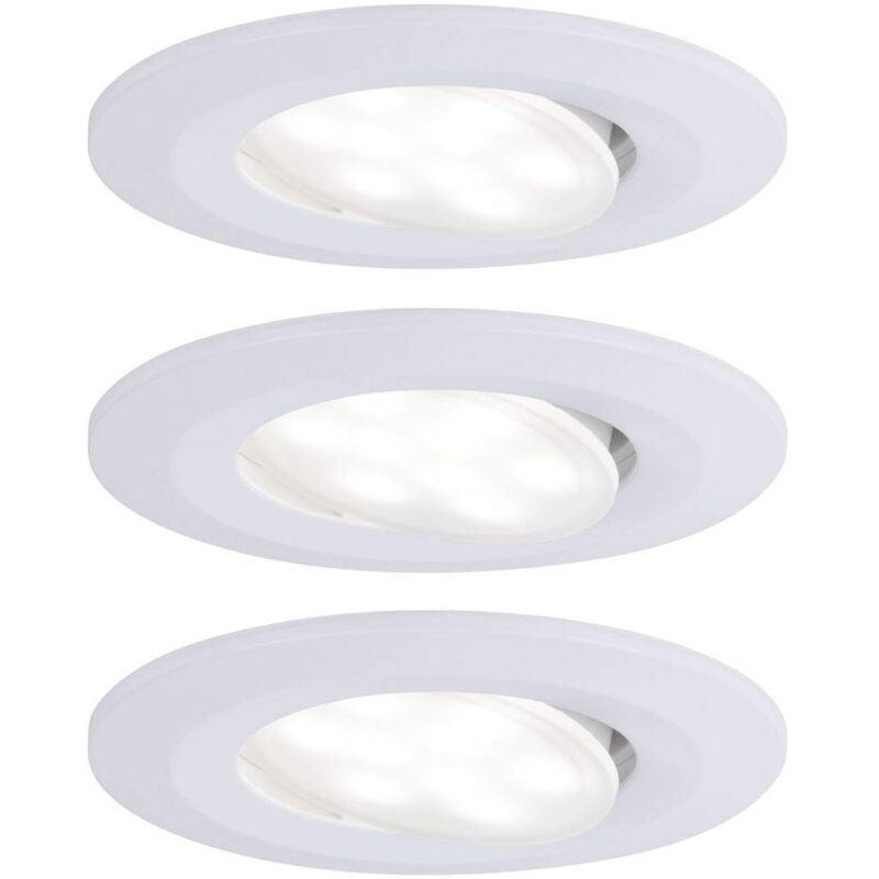 Calla Spot led encastrable pour salle de bains jeu de 3 19.5 w IP65 blanc mat - Paulmann