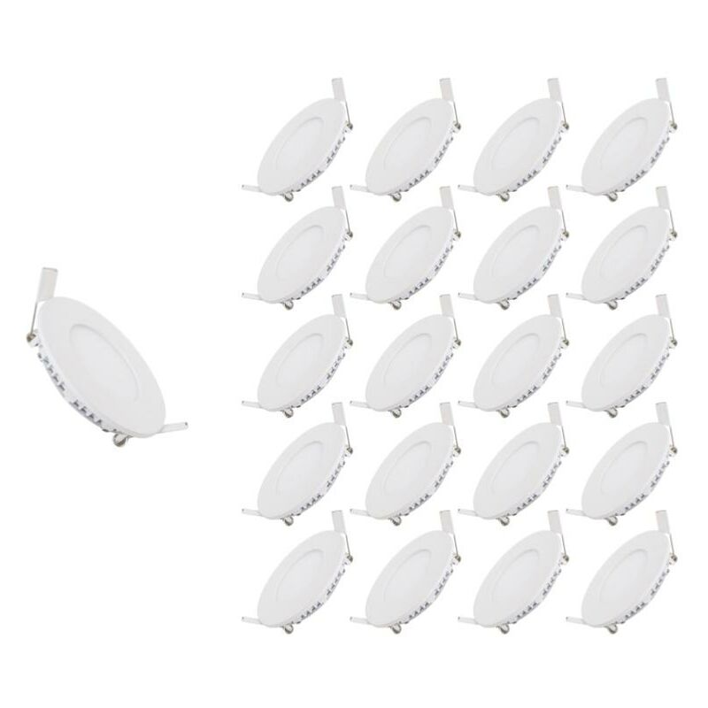 Spot LED Encastrable Rond BLANC 12W (Pack de 20) - Blanc Froid 6000K - 8000K - SILAMP Spot LED Encastrable Rond BLANC 12W (Pack de 20) - Blanc Froid 6000K - 8000K - SILAMP