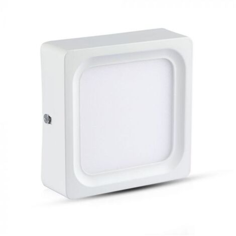 Spot LED Encastrable Saillie 8W Carré Blanc Avec Transfo V-TAC VT-1408 SQ FS - 120 ° - Blanc chaud - 3000K