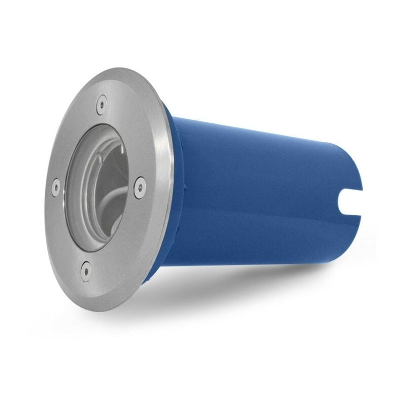 Support de spot encastrable sol Ø120 mm + douilles GU10 & GU3.5 - Inox 316 - IP67 Miidex Lighting®