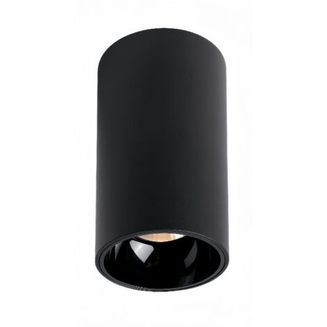 Spot LED encastré apparent 25 W plein spectre – noir mat, trois couleurs réglables, anti-éblouissement pour salon et chambre