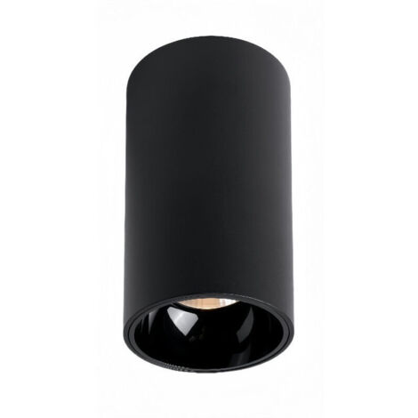 Spot LED encastré apparent 25 W plein spectre – noir mat, trois couleurs réglables, anti-éblouissement pour salon et chambre