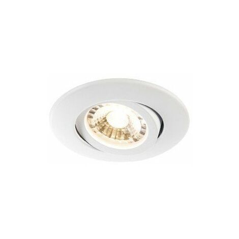 Spot LED encastré Easy-Install Slim LED - 6,2W - 3000K - Rond - Blanc
