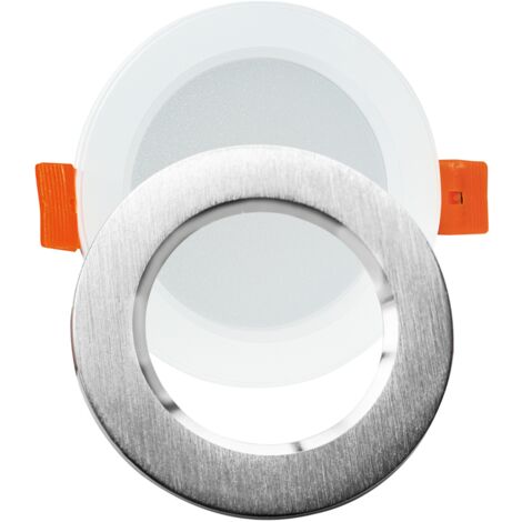 Spot LED encastré rond argent 4000K 430lm Polux ZOE