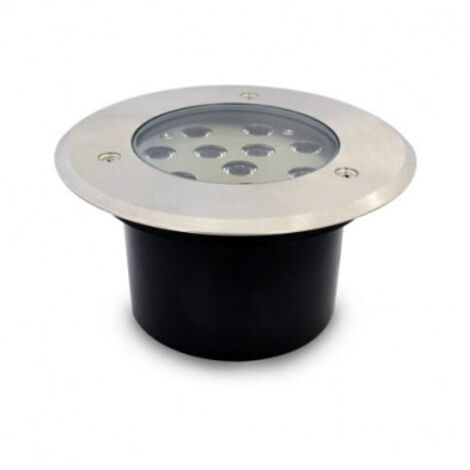 Spot LED Encastre Sol Rond Inox 9W
