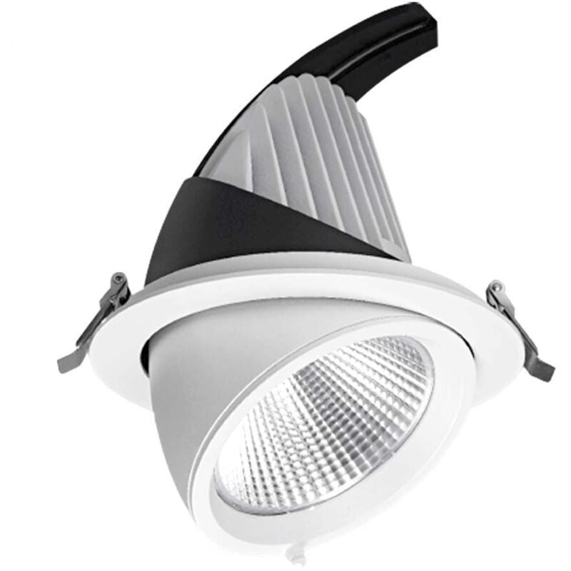 Arum Lighting - Spot led escargot cob 40W encastrable orientable Transfo eaglerise Température de Couleur: Blanc neutre 4000K