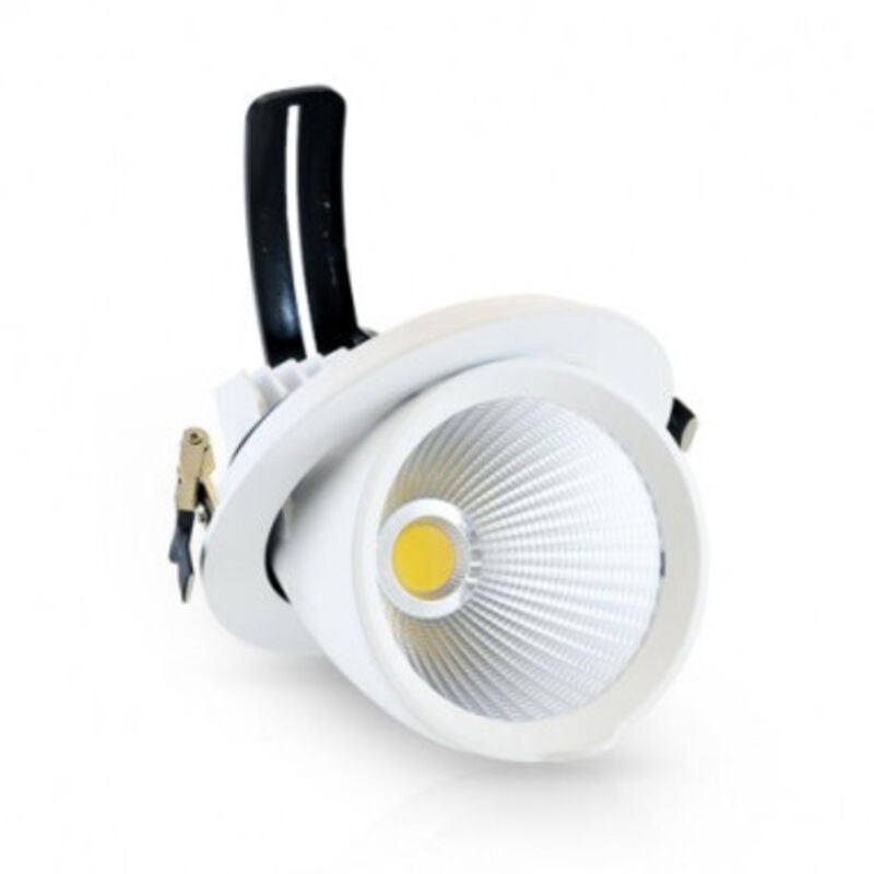 Spot led Escargot Rond Inclinable et Orientable avec Alimentation Electronique 40W 4000K