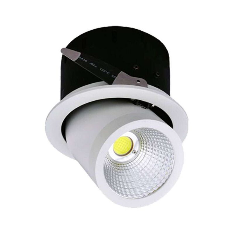 Spot led Escargot Rond Orientable 35W équivalent 20W - Blanc Chaud 2700K
