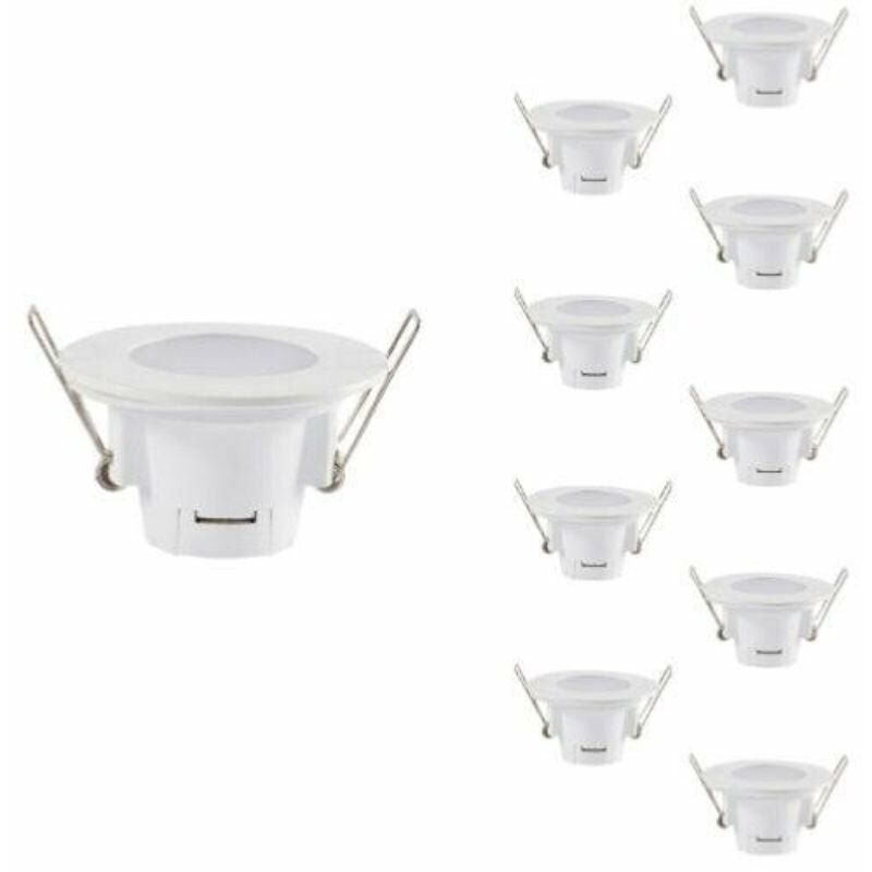 Spot led Etanche 5W Rond Encastrable IP65 - Pack de 10 / Blanc Froid / Blanc Silumen