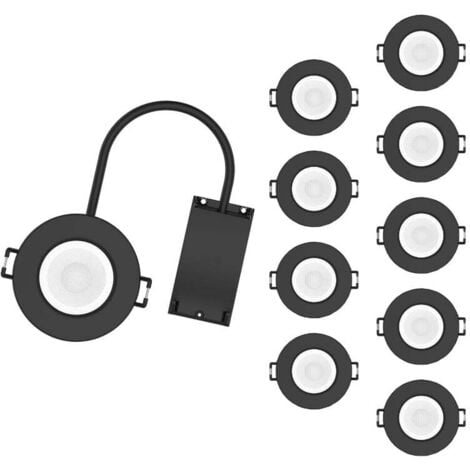 SILUMEN Spot Encastrable 6W Dimmable CCT IP65 NOIR - 3000K/4000K/6500K (