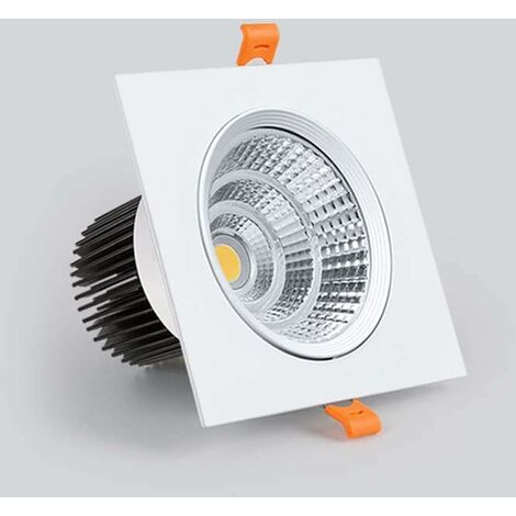 Spot LED étanche ignifuge vers le bas, 7 W LED encastré au plafond luminaire blanc froid 6000 K 75 mm trou coupé pour sauna hammam cuisine salle de bain décoratif mur rondelle lumière
