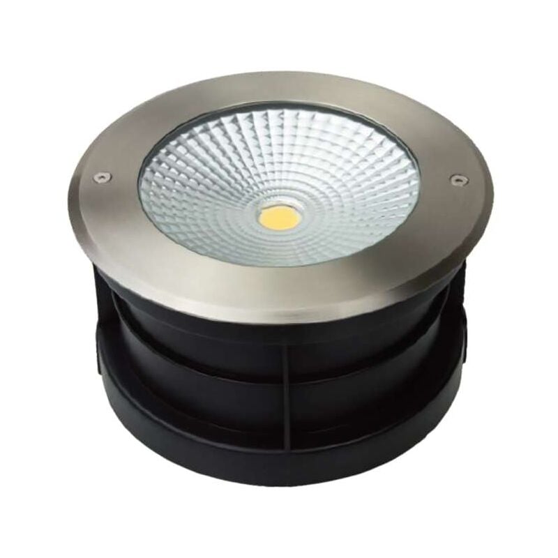 Spot led Extérieur encastrable 220V 25W (éclairage 200W) - étanche IP67 diamètre 195mm Blanc du Jour 6000K 2100lm