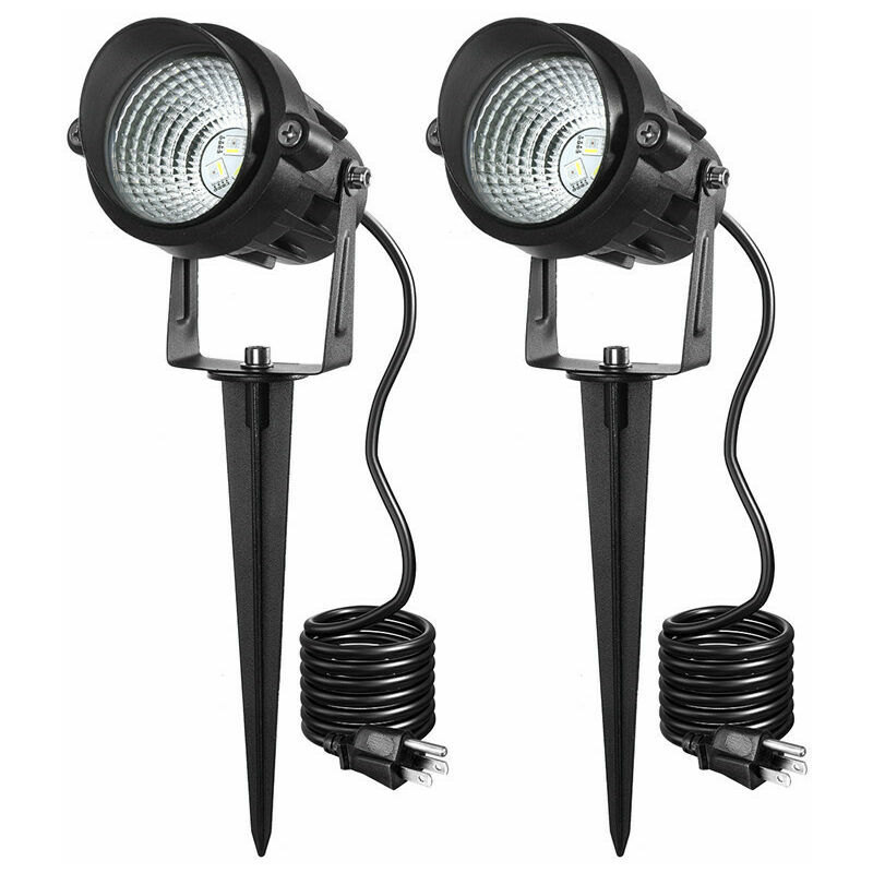 Spot LED Extérieur avec Piquet Éclairage Extérieur LED à Piquer Lampe Jardin étanche IP65 Lumière de pelouse 15W, lumière d'arbre, lumière de sol à