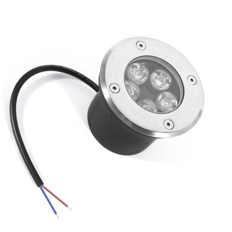 Spot led extérieur encastrable 5W IP65 Spot Encastrable Led Terrasse Rond Lampe d'éclairage de jardin extérieur, pour Jardin Chemin Cour Garage,