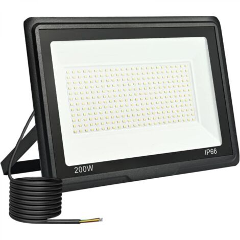 Spot Led Extérieur Projecteur Led 200w 20000lm Projecteur Led Extérieur 6000k Blanc Froid Ip66 Imperméable Led Exterieur Pour Jardin Garage Patio Grange Cour